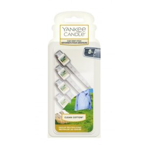 Yankee Candle Clean Cotton Car Vent Stick - zapach samochodowy op./4szt. - e-candlelove