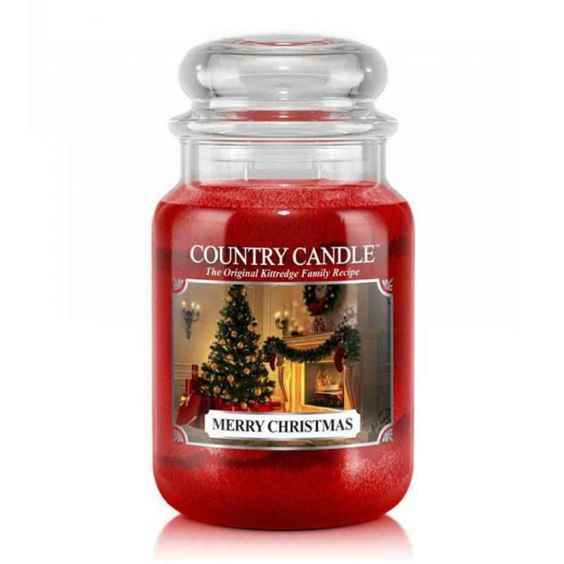 Country Candle Merry Christmas - duża świeca zapachowa - e-candlelove