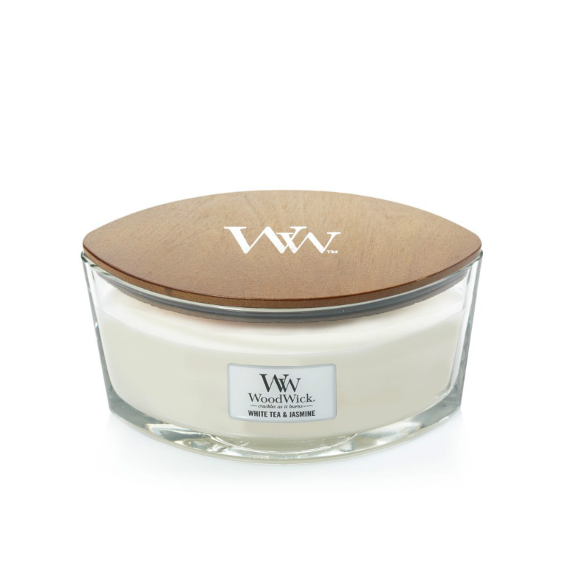 WoodWick White Tea & Jasmine - świeca zapachowa Elipsa - candlelove