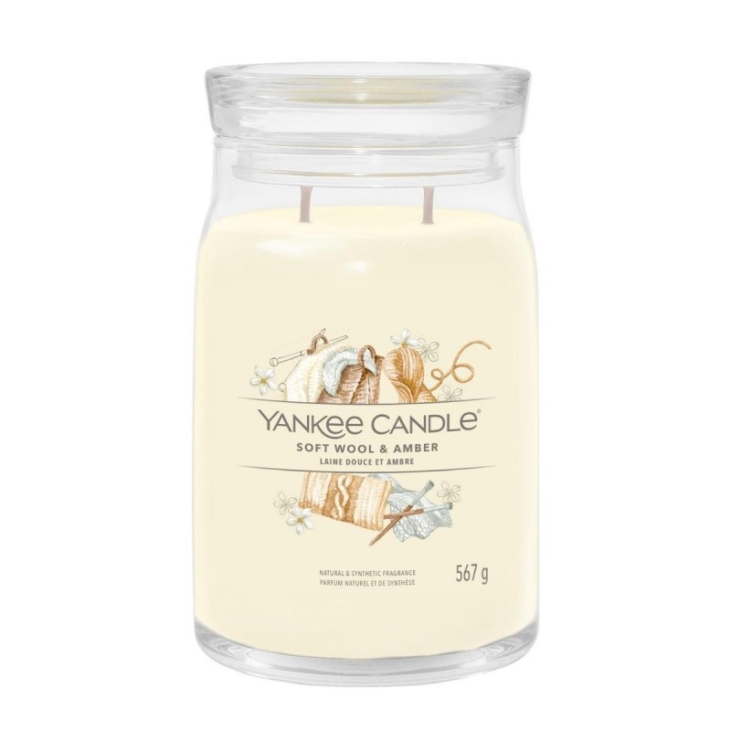 Soft Wool & Amber - duża świeca zapachowa - candlelove